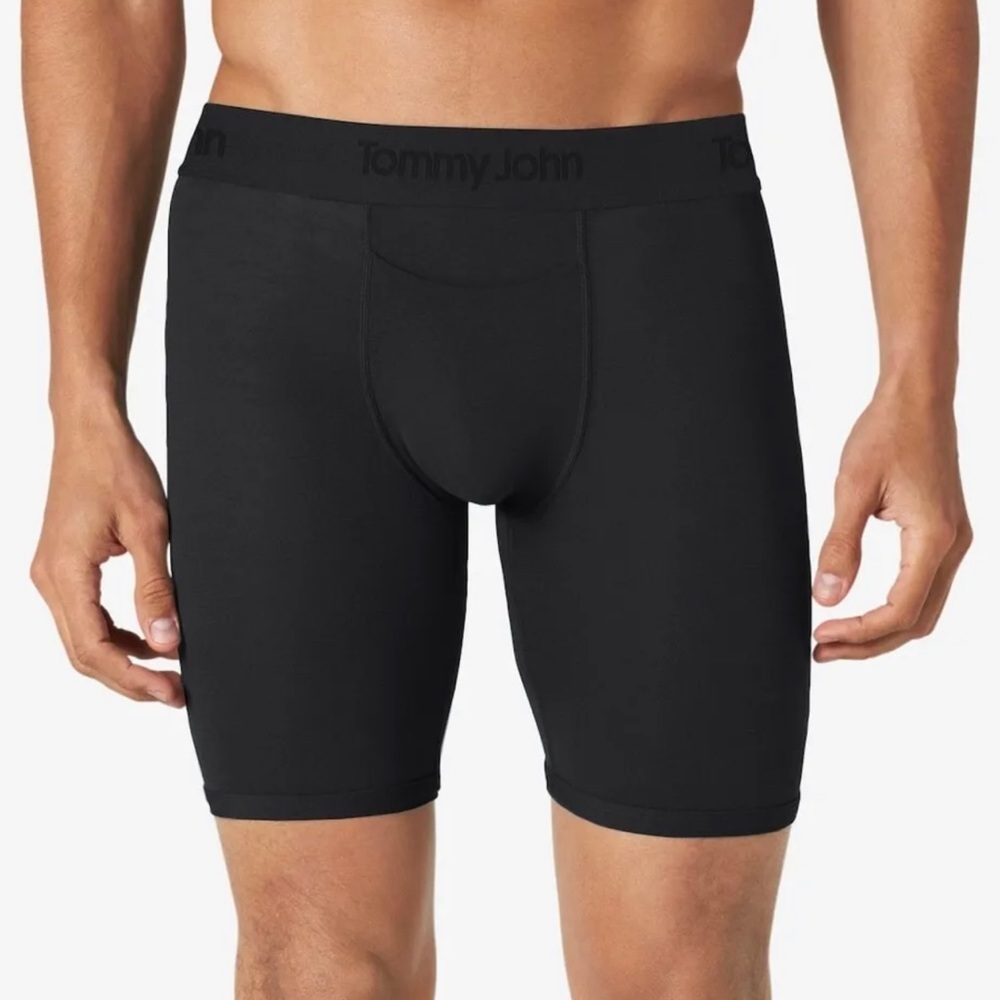 NWT Tommy John Black 8" Modal Second Skin Boxer Briefs Size Small